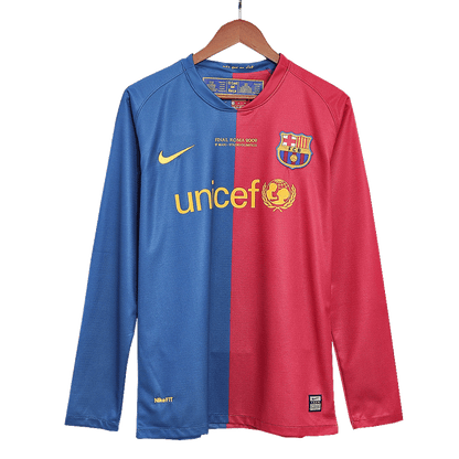 XAVI #6 Ρετρό φανέλα Barcelona με μακριά μανίκια εντός έδρας ποδοσφαιρική φανέλα 2008/09 - Τελικός UCL