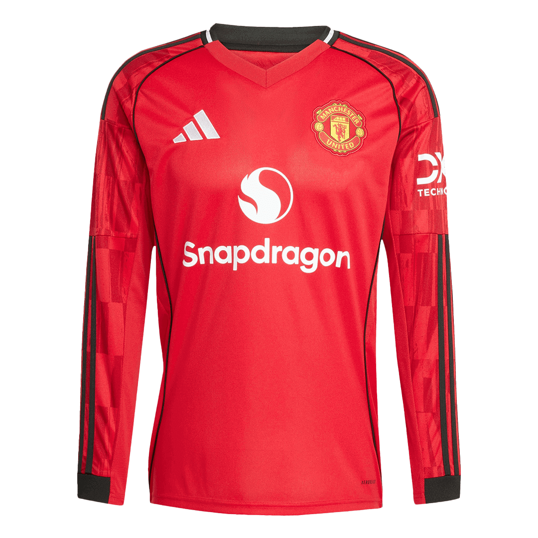 Μακρυμάνικη ποδοσφαιρική φανέλα Manchester United για το σπίτι 2025/26
