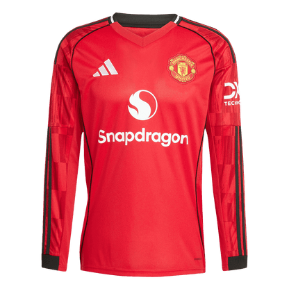 Μακρυμάνικη ποδοσφαιρική φανέλα Manchester United για το σπίτι 2025/26