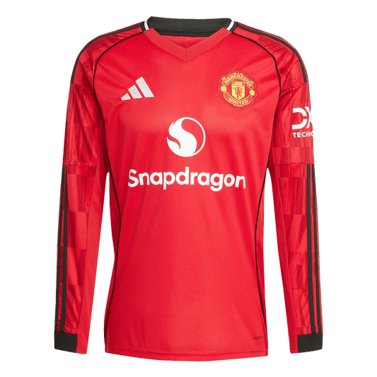 Μακρυμάνικη ποδοσφαιρική φανέλα Manchester United για το σπίτι 2025/26