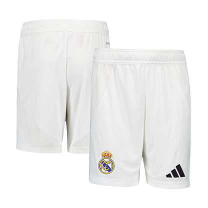 Gift-Real Madrid Home Soccer Shorts 2024/25 White