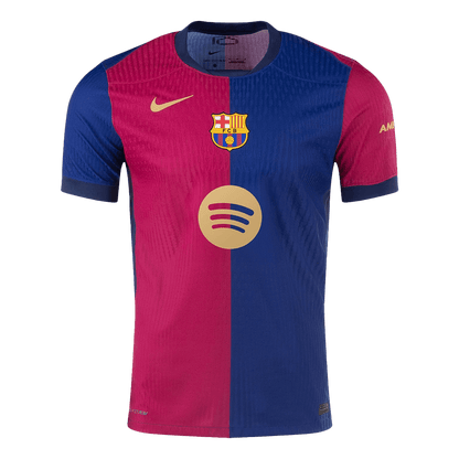Authentic GAVI #6 Barcelona Home Soccer Jersey 2024/25 - Spotify Logo Without Text