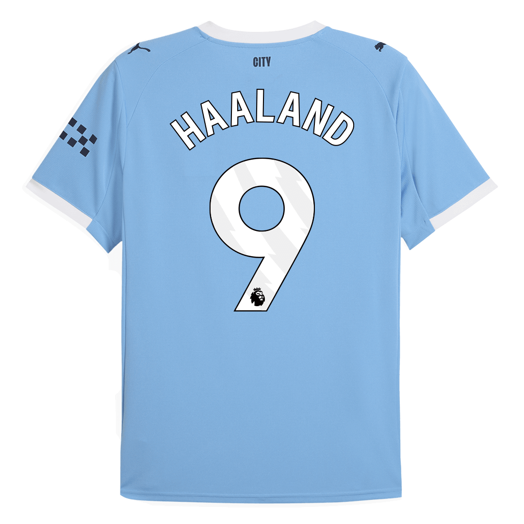 HAALAND #9 Εντός έδρας ποδοσφαιρική φανέλα Manchester City 2025/26 Μπλε