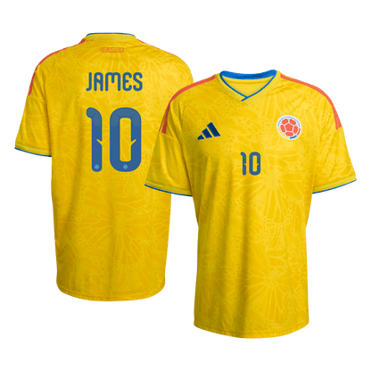 JAMES #10 Φανέλα Ποδοσφαίρου Κολομβίας Αρχική Προσαρμοσμένη Μπλούζα Παγκόσμιο Κύπελλο 2026