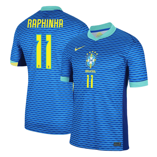 Προσαρμοσμένη φανέλα RAPHINHA #11 Brazil Soccer Jersey Away 2024
