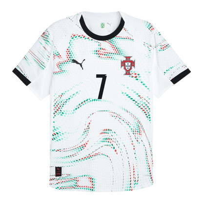 RONALDO #7 Authentic Portugal Away Soccer Jersey 2025 White