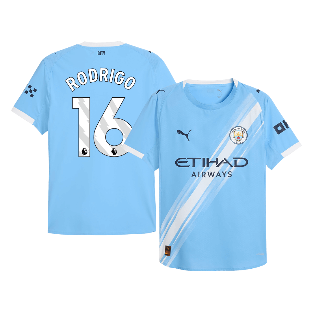 RODRIGO #16 Αυθεντική φανέλα ποδοσφαίρου Manchester City 2025/26 Μπλε