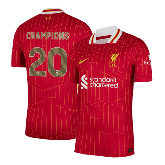 Αυθεντική ποδοσφαιρική φανέλα CHAMPIONS #20 Liverpool Home Shirt 2024/25