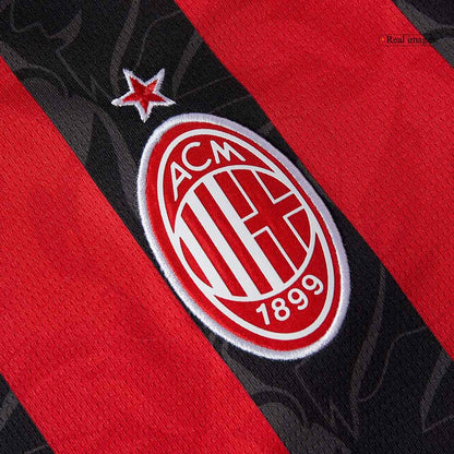 AC Milan Home Soccer Jersey Kit(Jersey+Shorts) 2025/26 Red&Black