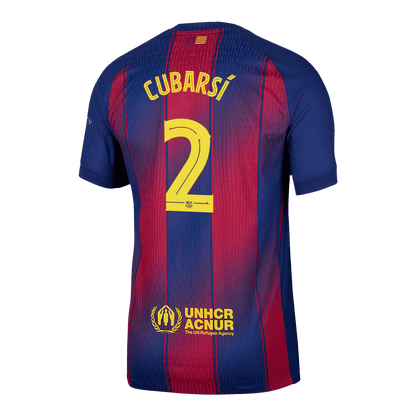 CUBARSÍ #2 Barcelona Home Authentic Soccer Jersey 2025/26 - UCL