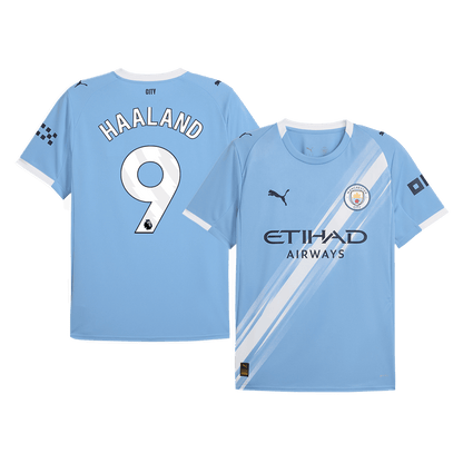 HAALAND #9 Εντός έδρας ποδοσφαιρική φανέλα Manchester City 2025/26 Μπλε