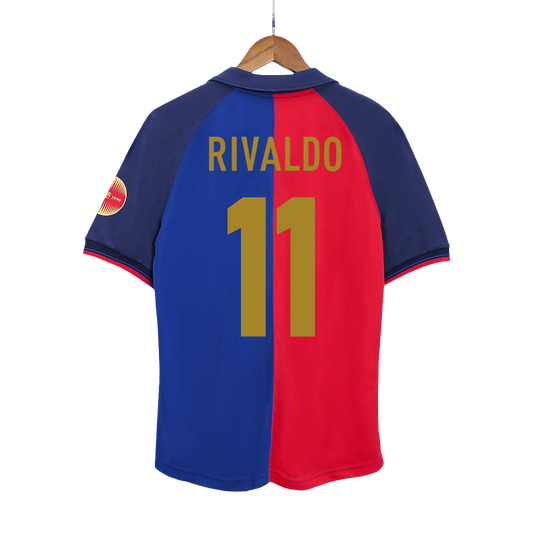 Μπαρτσελόνα Ρετρό φανέλα Εντός 1999/00 RIVALDO #11
