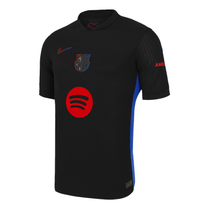 Authentic RAPHINHA #11 Barcelona Soccer Jersey Away Shirt 2024/25 Spotify Logo Without Text