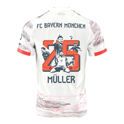 MULLER Special #25 Μπάγερν Μονάχου εκτός έδρας ποδοσφαιρική φανέλα 2025/26 Λευκή