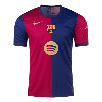 LEWANDOWSKI Barcelona Jersey Custom #9 Soccer Jersey Home 2024/25 Spotify Logo Without Text
