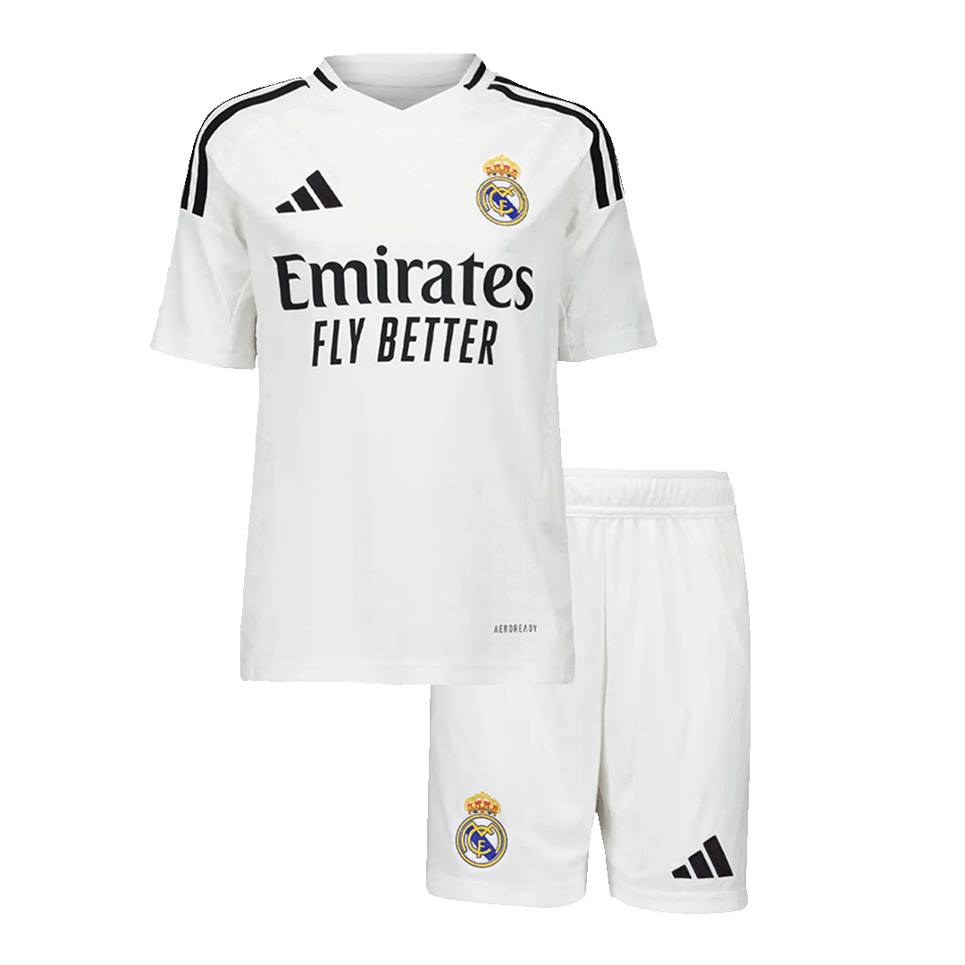 Kid's Real Madrid Home Soccer Jersey Kit (Shirt+Shorts)