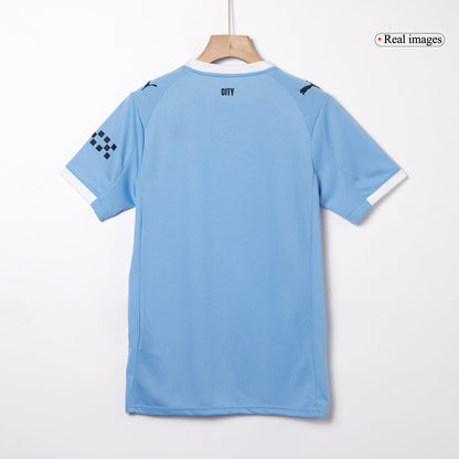 DE BRUYNE #17 Manchester City Home Soccer Jersey 2025/26 Blue