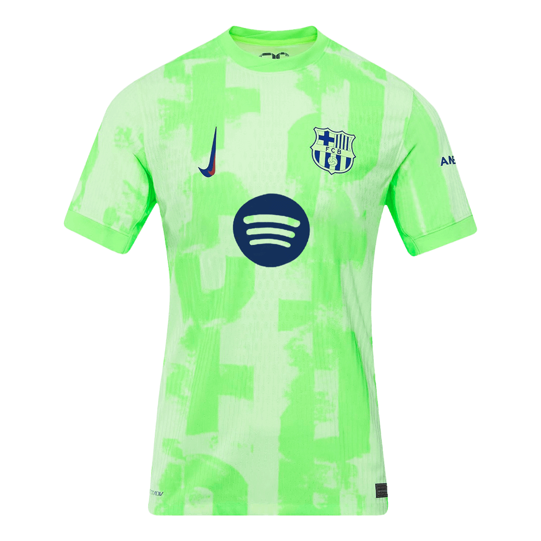 Authentic LAMINE YAMAL #19 Soccer Jersey Barcelona Third Away Shirt 2024/25 UCL Spotify Logo Without Text