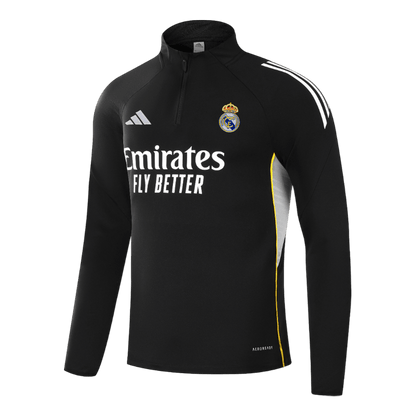 Real Madrid 1/4 Zip Tracksuit 2025/26 Black