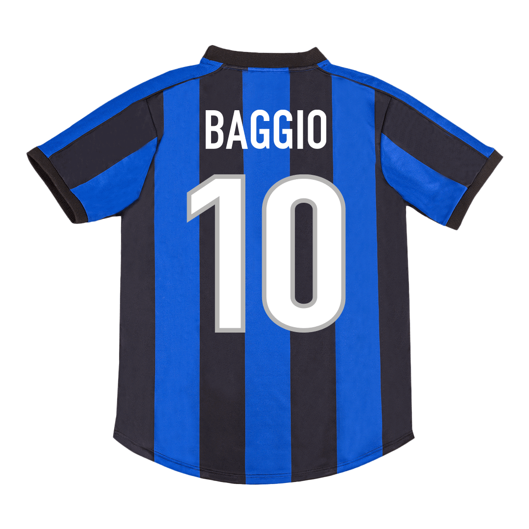 BAGGIO #10 Inter Milan Retro Jersey Home Soccer Shirt 1999/00