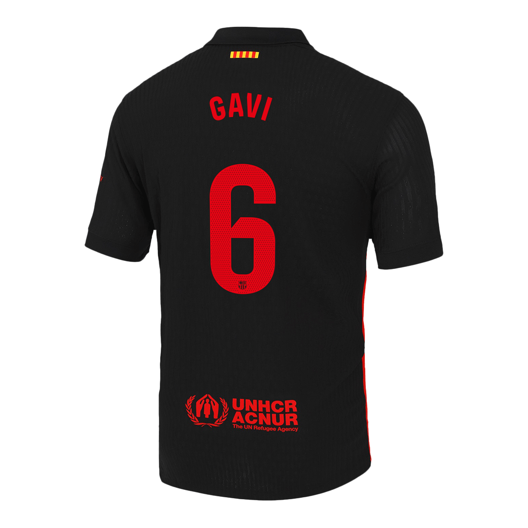 Αυθεντικό GAVI #6 Ποδοσφαιρική φανέλα Barcelona Away 2024/25 Spotify λογότυπο χωρίς κείμενο