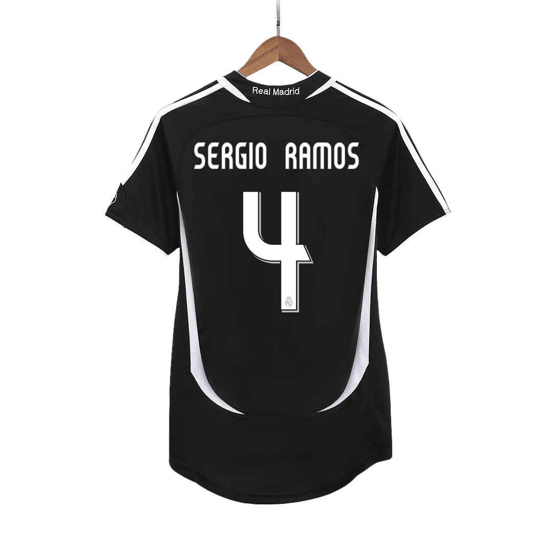 SERGIO RAMOS #4 Ρετρό φανέλα Ρεάλ Μαδρίτης Εκτός έδρας ποδοσφαιρική φανέλα 2006/07