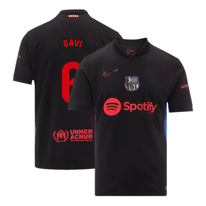 GAVI #6 Προσαρμοσμένη φανέλα ποδοσφαίρου Barcelona εκτός έδρας 2024/25