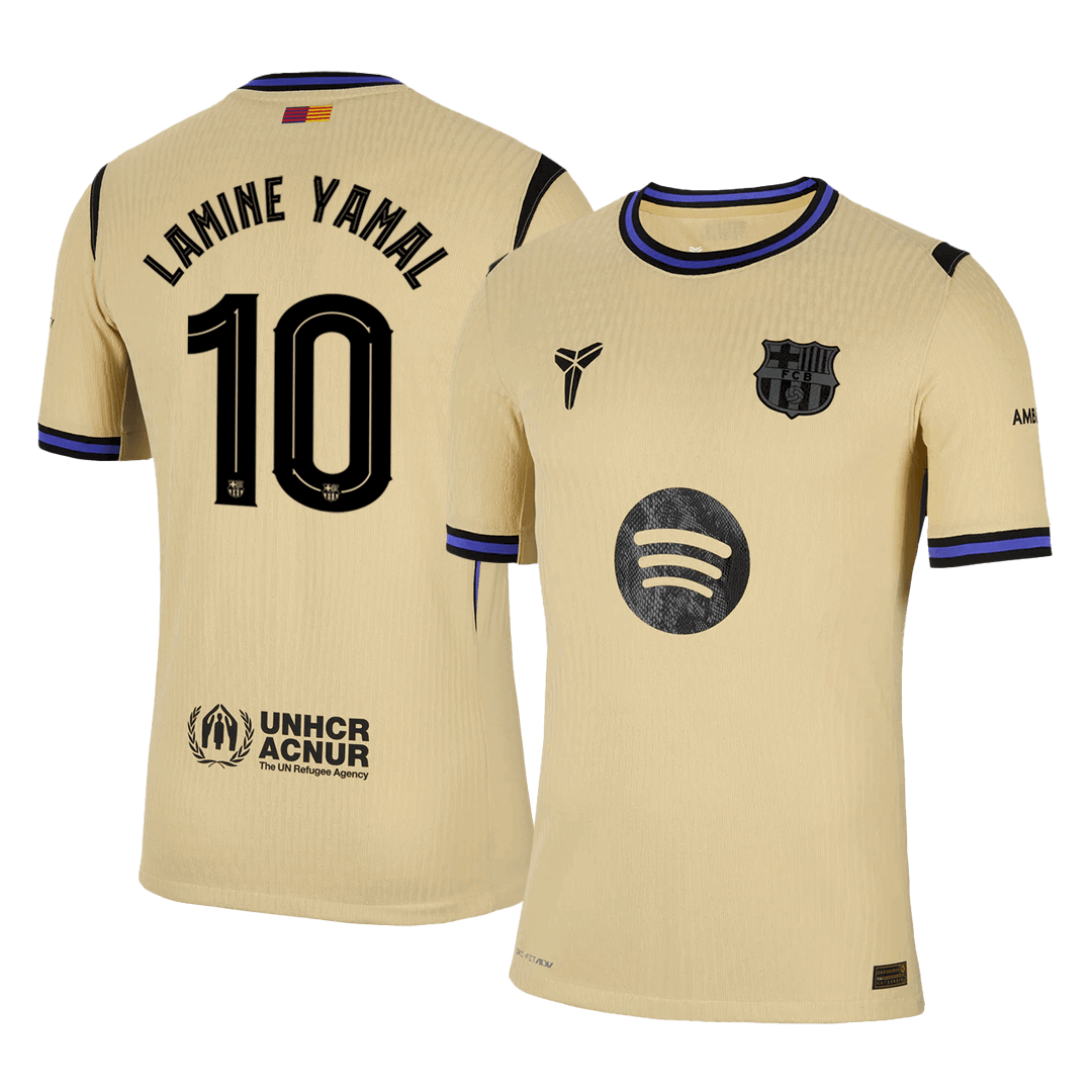 LAMINE YAMAL #10 Αυθεντική Φανέλα Εκτός Έδρας Μπαρτσελόνα 2025/26 - UCL