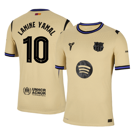 LAMINE YAMAL #10 Αυθεντική Φανέλα Εκτός Έδρας Μπαρτσελόνα 2025/26 - UCL