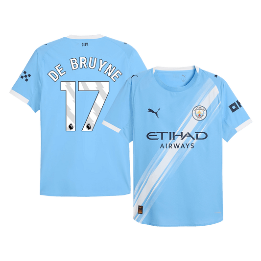 DE BRUYNE #17 Αυθεντική φανέλα ποδοσφαίρου Μάντσεστερ Σίτι 2025/26 Μπλε