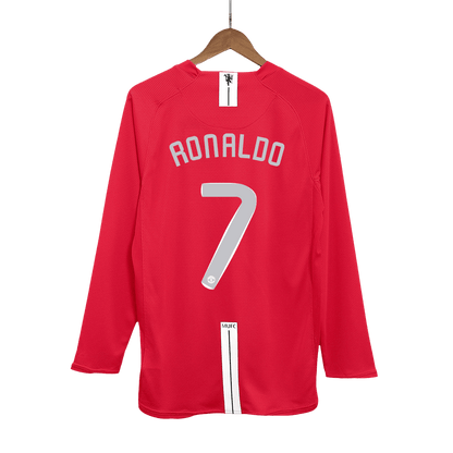 RONALDO #7 Manchester United Retro Jersey Home Soccer Shirt 2007/08 - UCL Final