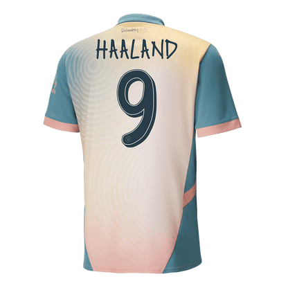 HAALAND #9 Μάντσεστερ Σίτι Ποδοσφαιρική Τζέρσεϊ Τέταρτη εκτός έδρας Προσαρμοσμένη φανέλα «Definitely City» 2024/25