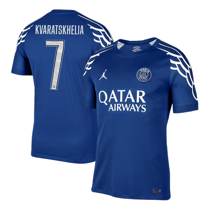 KVARATSKHELIA #7 PSG Soccer Jersey Fourth Away Custom Shirt 2024/25 - UCL