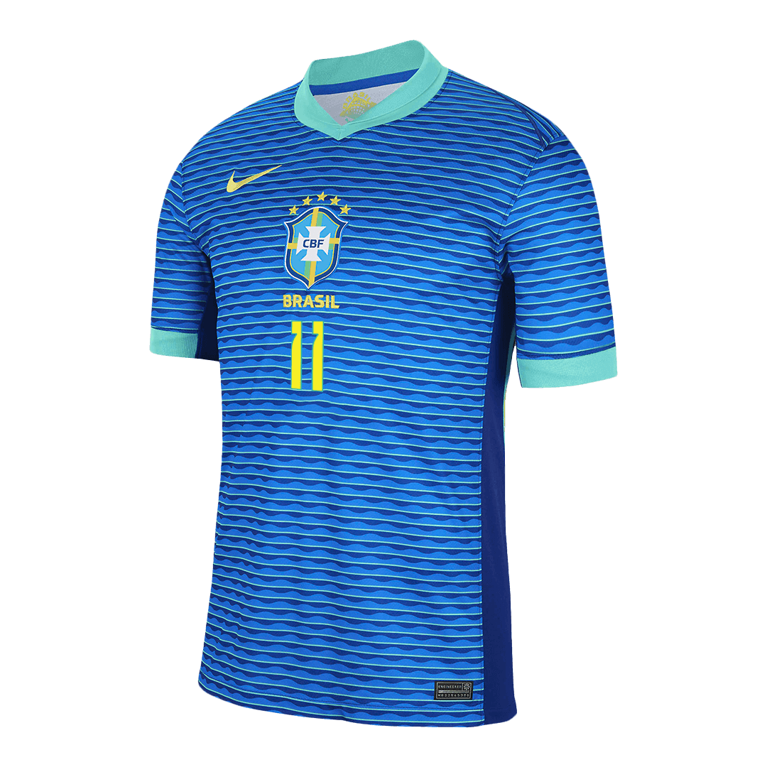Προσαρμοσμένη φανέλα RAPHINHA #11 Brazil Soccer Jersey Away 2024