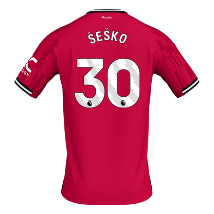 ŠEŠKO #30 Manchester United Home Soccer Jersey 2025/26