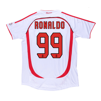 RONALDO #99 AC Milan Away Retro Soccer Jersey 2006/07 - UCL