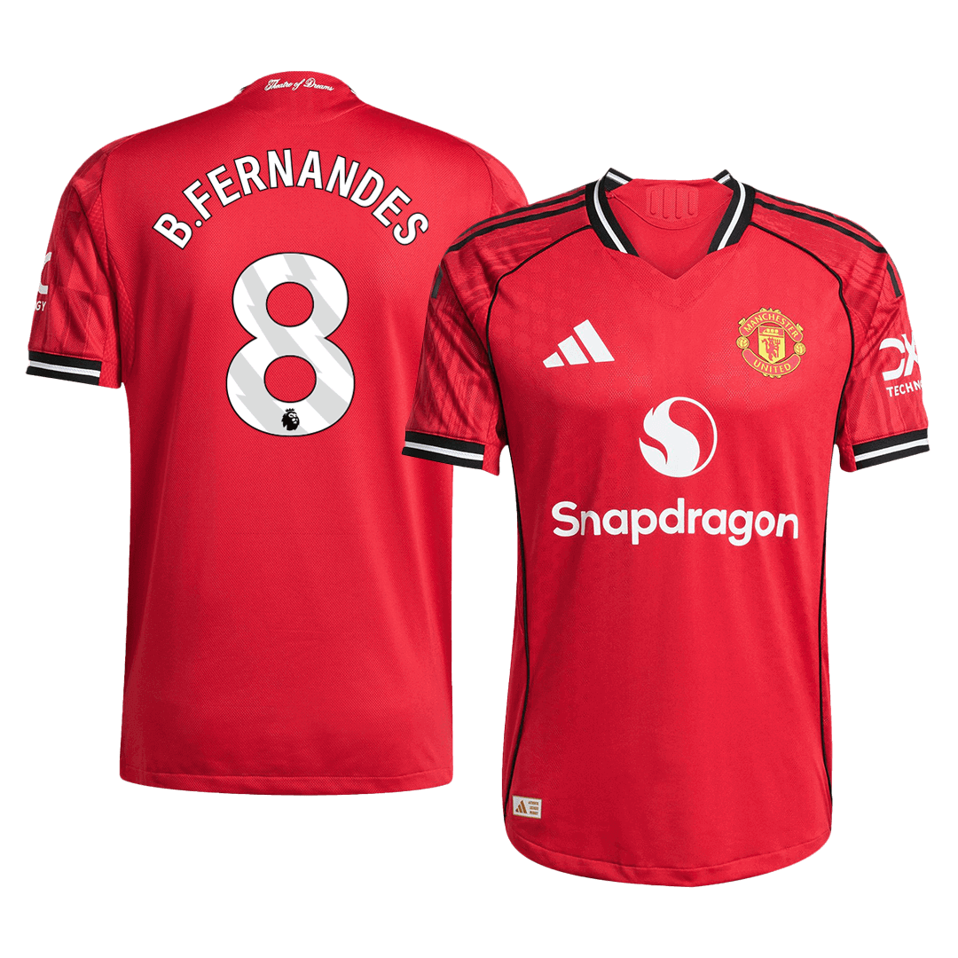 B.FERNANDES #8 Αυθεντική ποδοσφαιρική φανέλα Manchester United εντός έδρας 2025/26