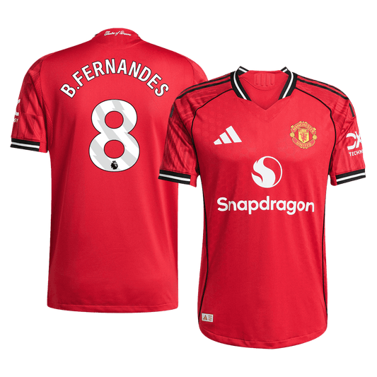 B.FERNANDES #8 Αυθεντική ποδοσφαιρική φανέλα Manchester United εντός έδρας 2025/26