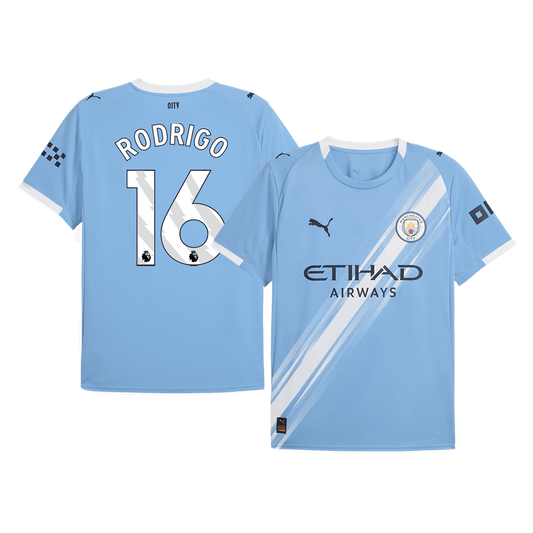 RODRIGO #16 Μάντσεστερ Σίτι Home Soccer Jersey 2025/26 Blue