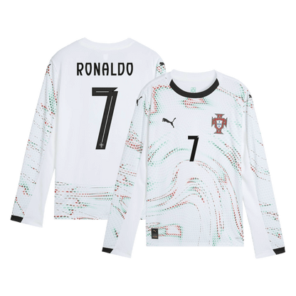 Πορτογαλία μακρυμάνικη φανέλα RONALDO #7 εκτός έδρας ποδοσφαίρου 2025
