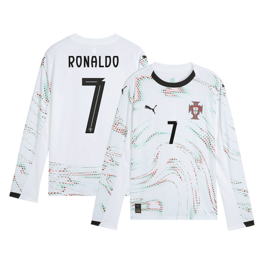 Πορτογαλία μακρυμάνικη φανέλα RONALDO #7 εκτός έδρας ποδοσφαίρου 2025