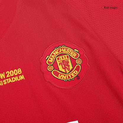 Retro Jersey RONALDO #7 Manchester United Retro Jersey Home Soccer Shirt 2007/08 - UCL Final