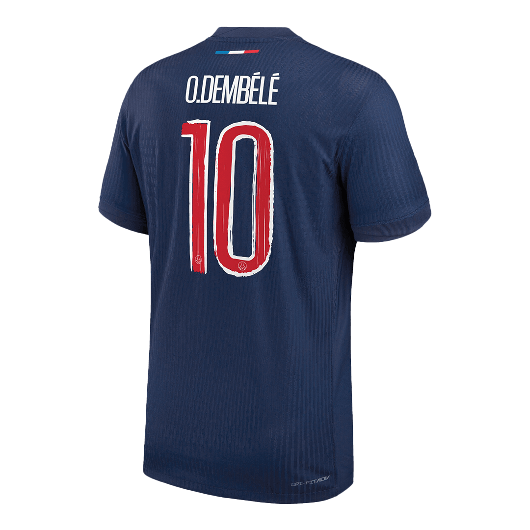 PSG Authentic O.DEMBÉLÉ #10 Soccer Jersey PSG Home Shirt 2024/25  - UCL