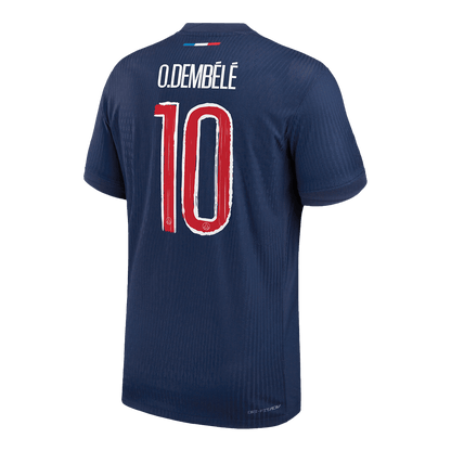 PSG Authentic O.DEMBÉLÉ #10 Soccer Jersey PSG Home Shirt 2024/25  - UCL