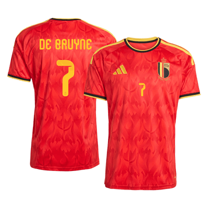DE BRUYNE #7 Belgium Home Soccer Jersey World Cup 2026