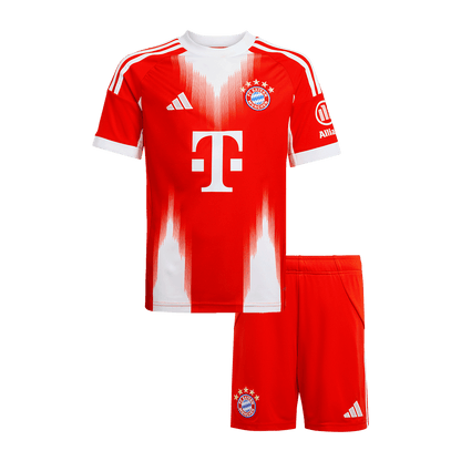 Bayern Munich Home Kids Soccer Jerseys Kit 2025/26 Red