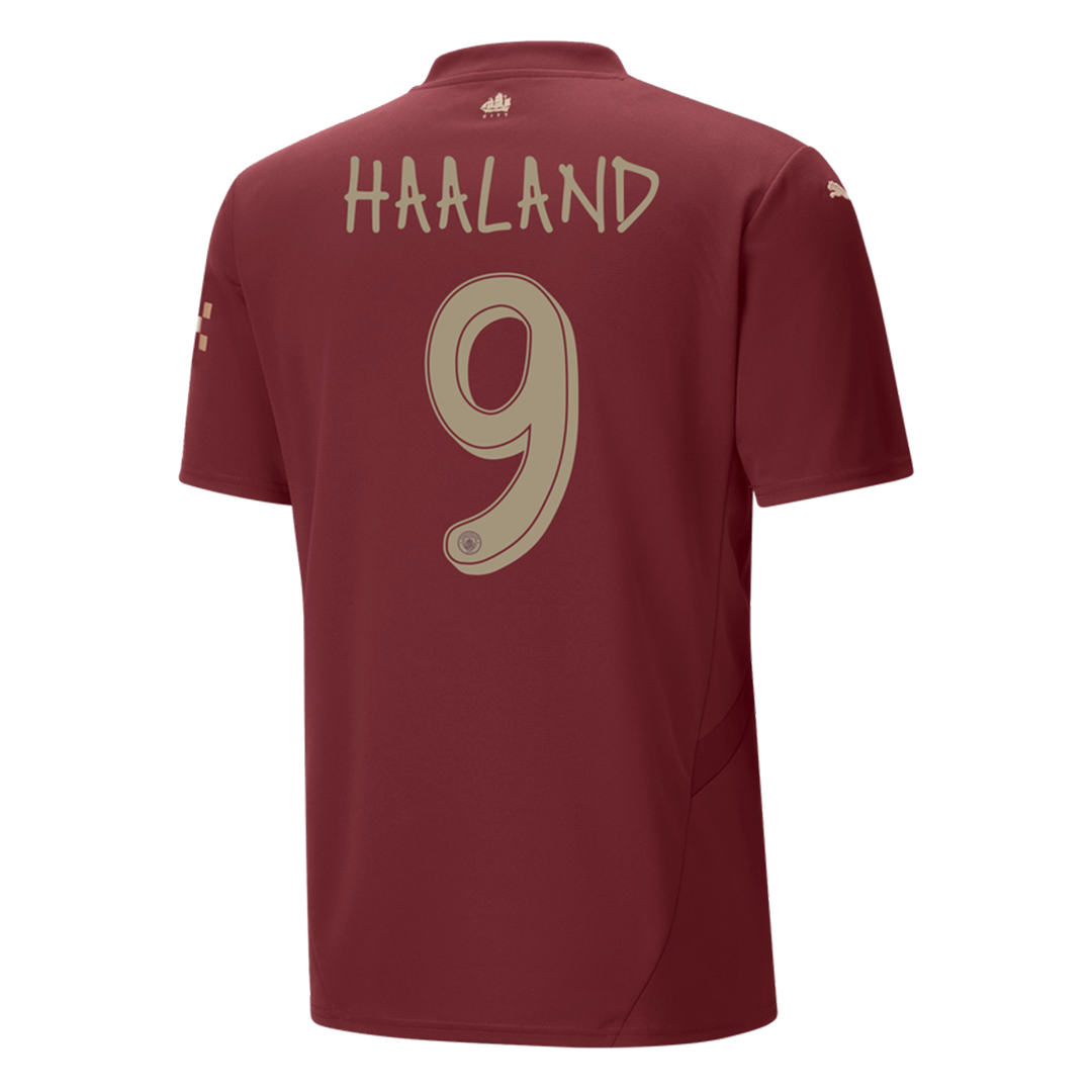 HAALAND #9 Μάντσεστερ Σίτι Ποδοσφαιρικό Τζέρσεϊ Τρίτο εκτός έδρας προσαρμοσμένη φανέλα 2024/25