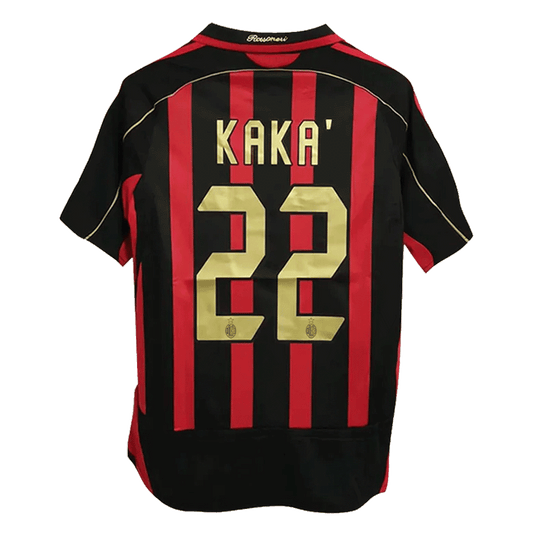 AC Milan KAKA' #22 Retro Jersey Home Soccer Shirt 2006/07