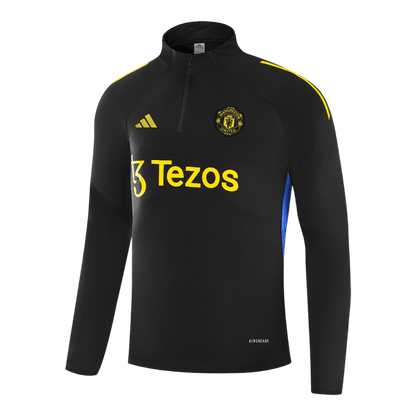 Manchester United 1/4 Zip Tracksuit 2025/26 Kids Black