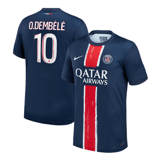 O.DEMBELE #10 Φανέλα Ποδοσφαίρου PSG Εντός έδρας Προσαρμοσμένη Μπλούζα 2024/25